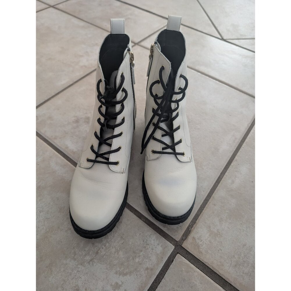 Cole Haan White Ankle Boots